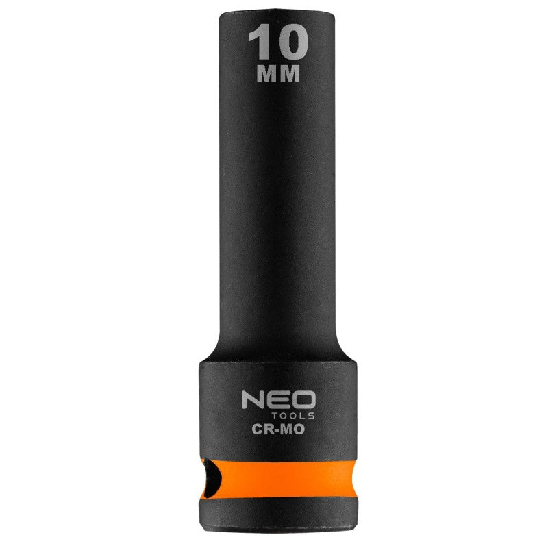 NEO TOOLS Long impact socket 1/2", 10 mm, Cr-Mo — 12-310