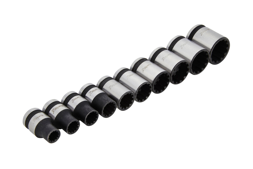 Blue Spot Tools 10 PCE 3/8" Metric & Sae Spline Sockets (7-18mm)(9/32"-23/32")