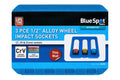 Blue Spot Tools 3 PCE 1/2" Alloy Wheel Impact Sockets (17, 19, 21mm)