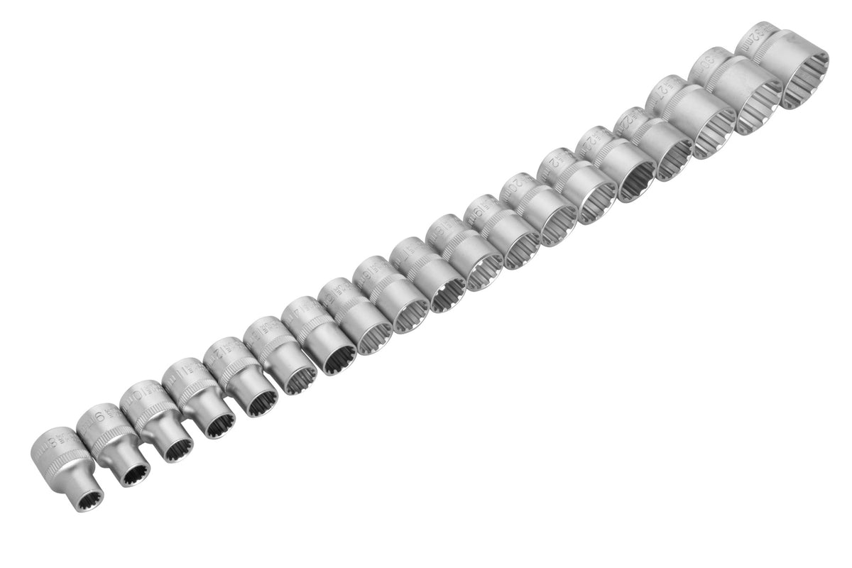 Blue Spot Tools 19 PCE 1/2" Multi Fit Socket Set (8-32mm) (5/16"-1 1/4")