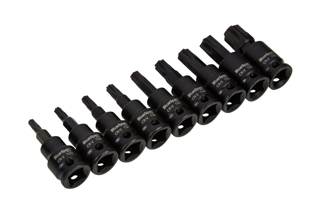 Blue Spot Tools 9 PCE 3/8" Impact Torx Bit Sockets (T20-T60)