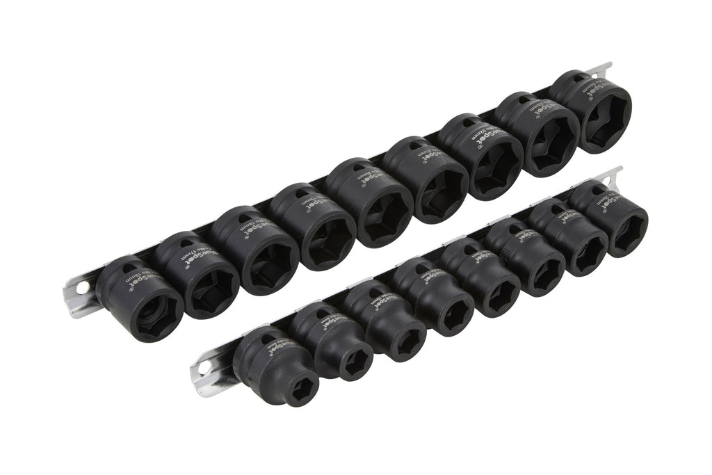 Blue Spot Tools 17 PCE Metric 1/2" Low Profile Impact Sockets (8-24MM)