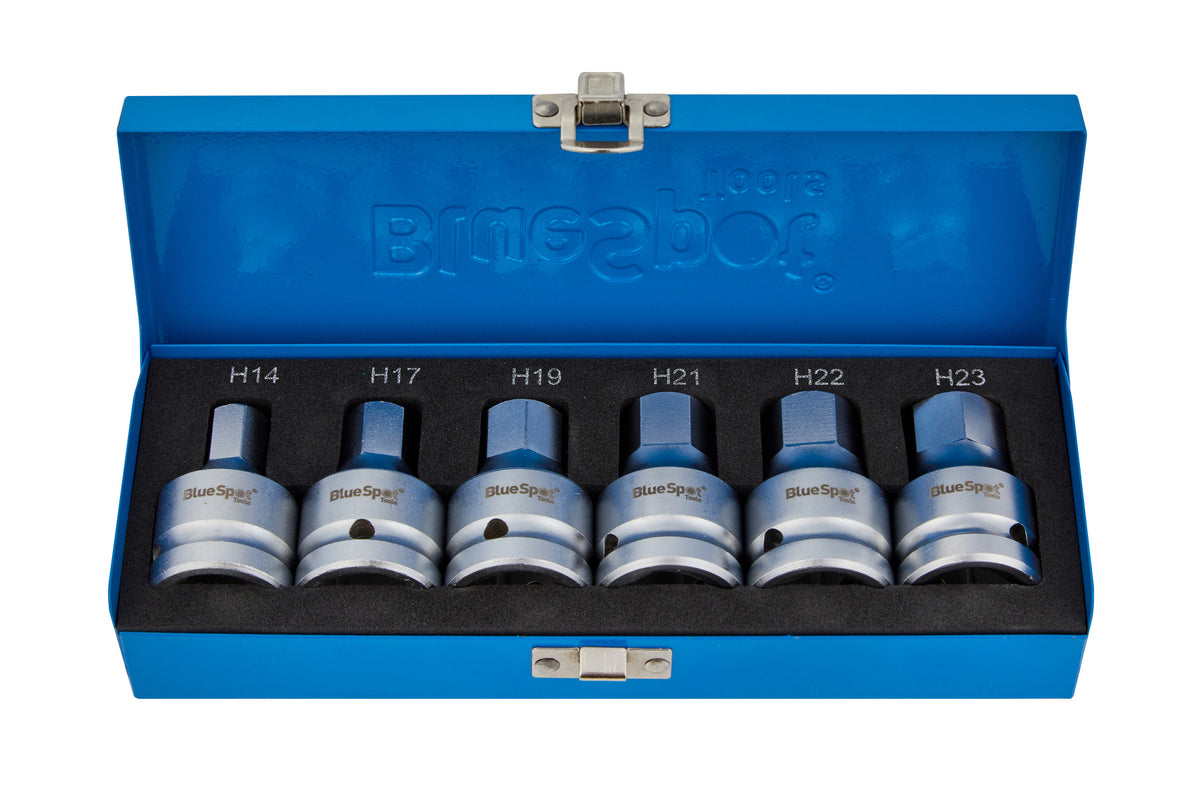 Blue Spot Tools 6PCE 3/4" Drive Hex Bit Sockets H14-H23