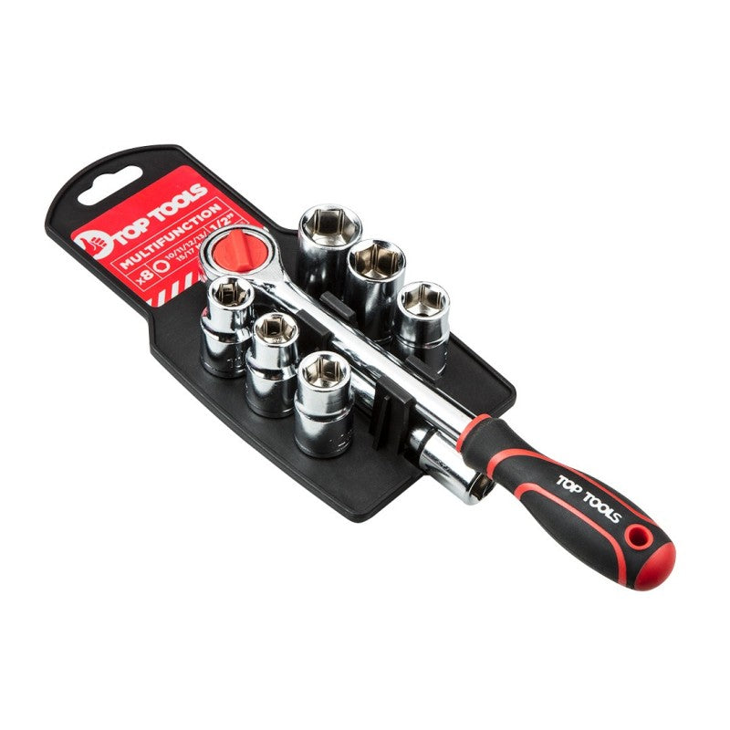 Top Tools Socket wrenches 1/2", set 8 pcs — 38D143