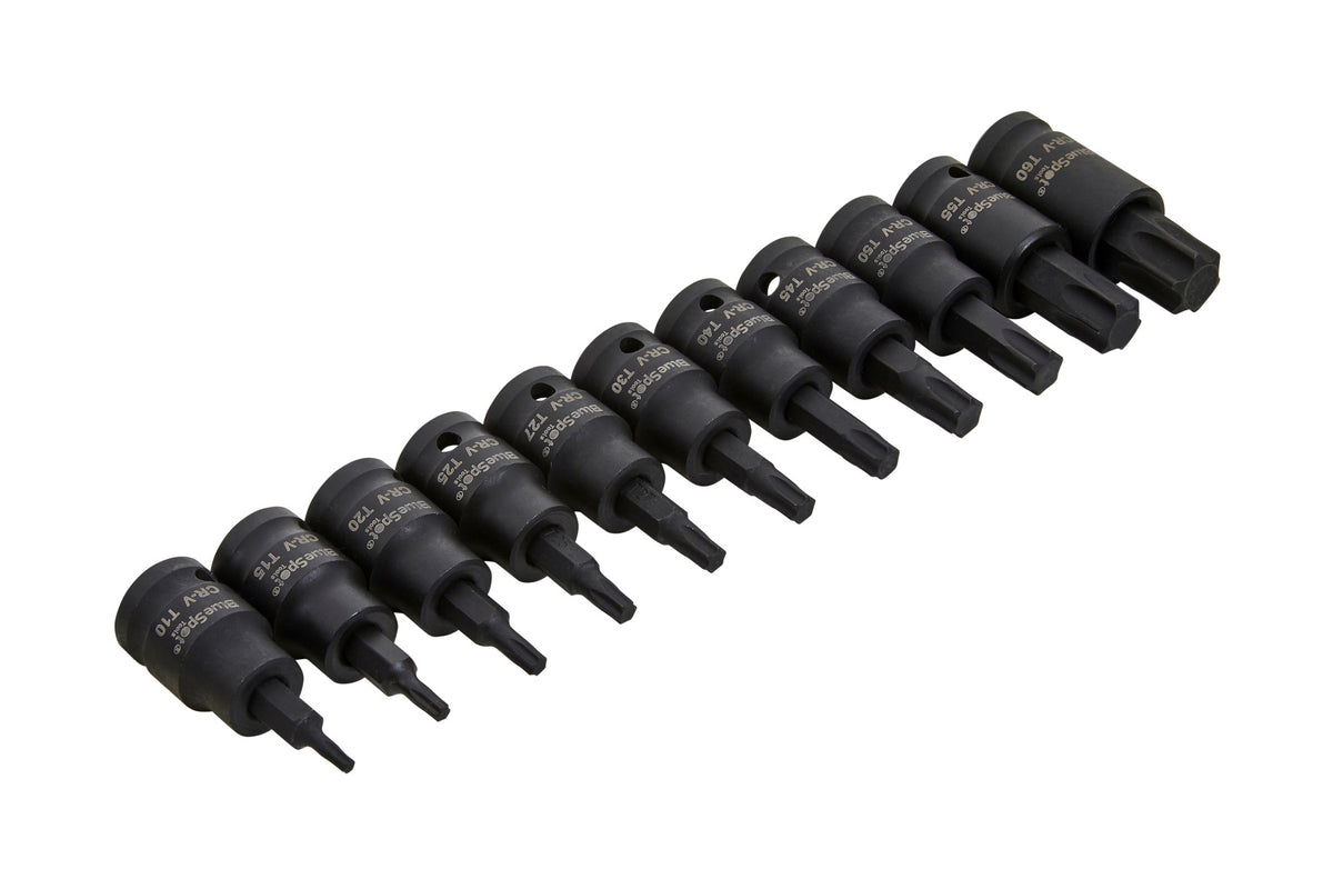 Blue Spot Tools 11 PCE 3/8" Impact Torx Bit Sockets (T10-T60)