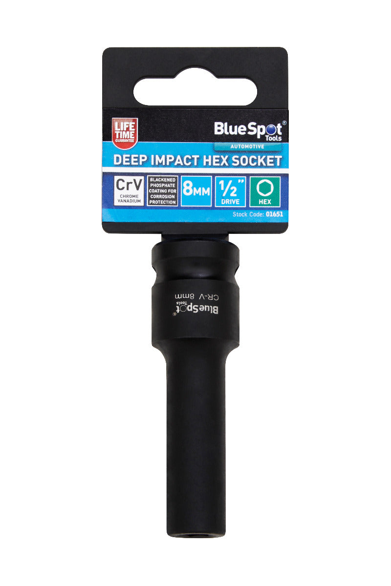 Blue Spot Tools Individual Deep Impact Hex Socket (8mm)