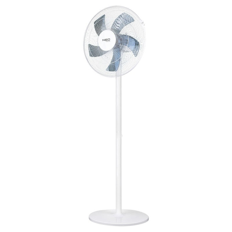 NEO TOOLS Floor fan 50W, diam. 40 cm, 3 speeds, oscillation white — 90-015