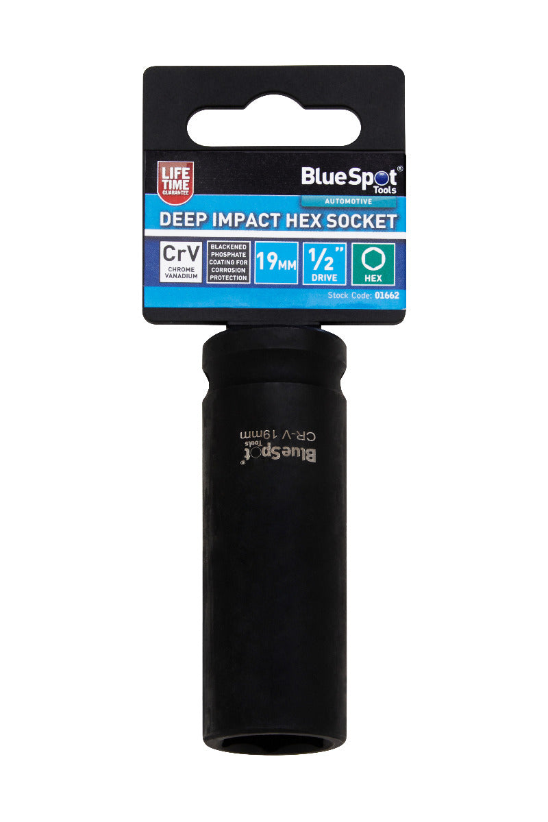 Blue Spot Tools Individual Deep Impact Hex Socket (19mm)