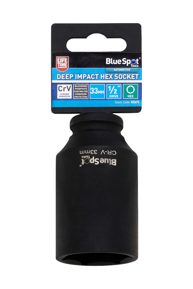 Blue Spot Tools Individual Deep Impact Hex Socket (33mm)