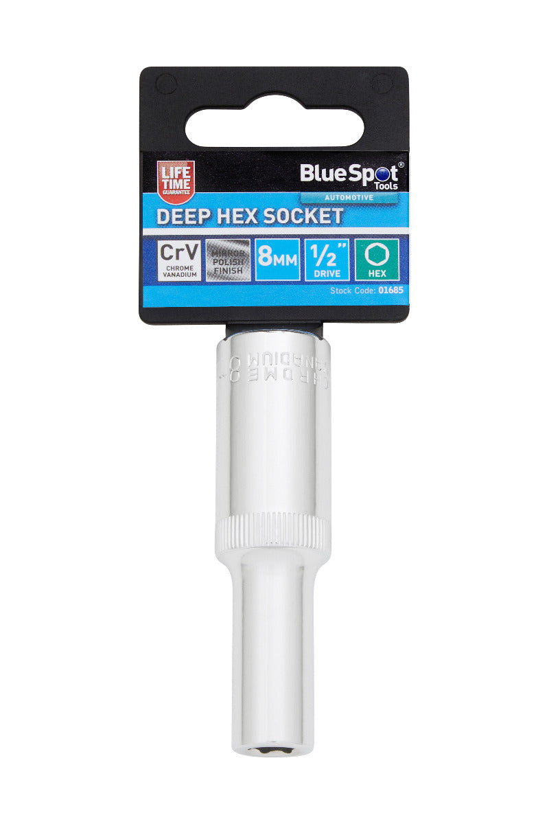 Blue Spot Tools Individual Deep Hex Socket (8mm)