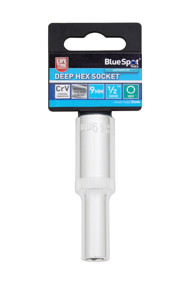 Blue Spot Tools Individual Deep Hex Socket (9mm)