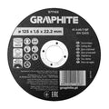 GRAPHITE Cutting wheel, aluminium oxide for metal/INOX 125 x 1.6 x 22.2 mm, 41 A46-T-BF — 57T103