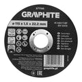 GRAPHITE Cutting wheel, aluminium oxide for metal 115 x 1.5 x 22.2 mm, 41 A60-T-BF — 57T106