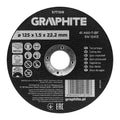 GRAPHITE Cutting disc, aluminium oxide for metal 125 x 1.5 x 22.2 mm, 41 A60-T-BF — 57T109