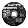 GRAPHITE Cutting disc, aluminium oxide for metal 125 x 2.0 x 22.2 mm, 41 A46-T-BF — 57T110