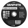 GRAPHITE Cutting disc, aluminium oxide for metal 180 x 1.6 x 22.2 mm, 41 A46-T-BF — 57T111