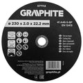 GRAPHITE Cutting disc, corundum for metal 230 x 2.0 x 22.2 mm, 41 A46-S-BF — 57T112