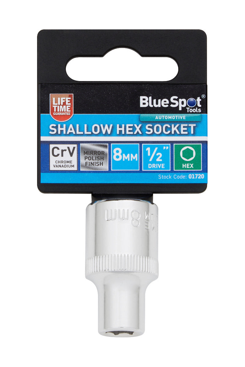 Blue Spot Tools Individual Shallow Hex Socket (8mm)