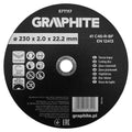 GRAPHITE Cutting disc, corundum for concrete 230 x 2.0 x 22.2 mm, 41 C46-R-BF — 57T117