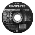 GRAPHITE Cutting disc, aluminium oxide for concrete, convex 115 x 2.0 x 22.2 mm, 42 C46-R-BF — 57T122