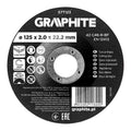 GRAPHITE Cutting disc, aluminium oxide for concrete, convex 125 x 2.0 x 22.2 mm, 42 C46-R-BF — 57T123