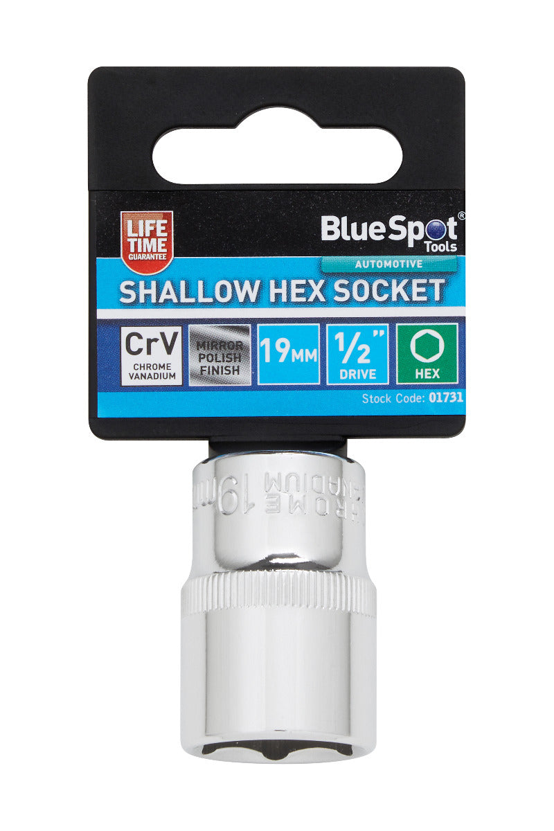 Blue Spot Tools Individual Shallow Hex Socket (19mm)