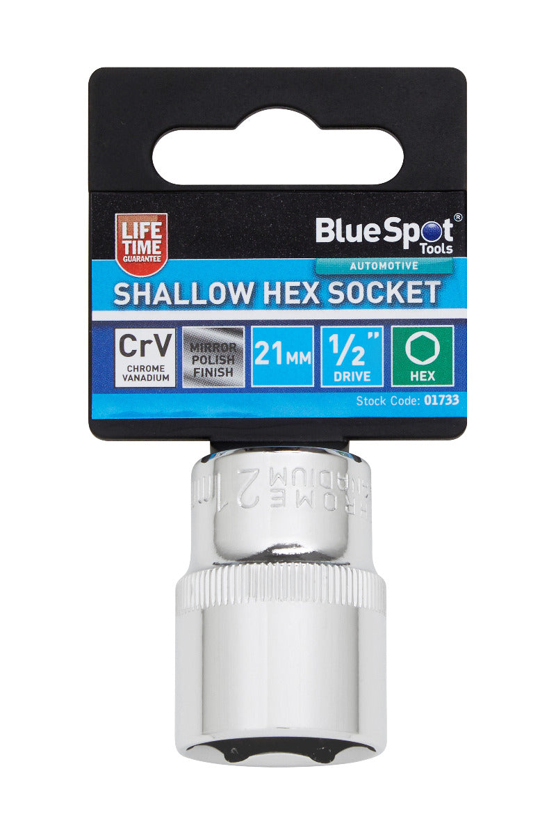 Blue Spot Tools Individual Shallow Hex Socket (21mm)