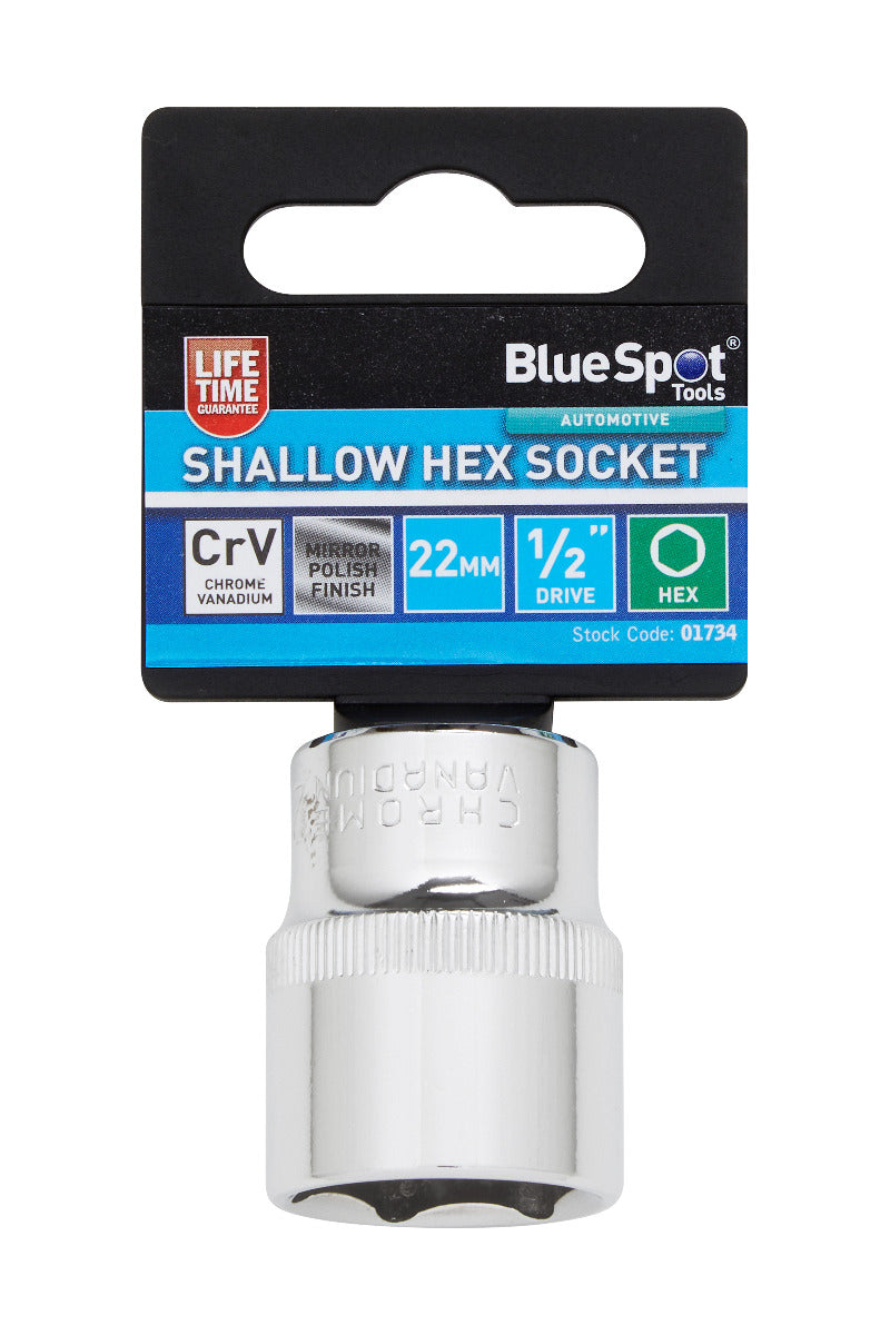 Blue Spot Tools Individual Shallow Hex Socket (22mm)