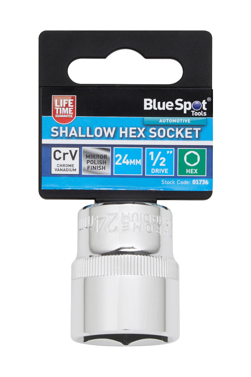 Blue Spot Tools Individual Shallow Hex Socket (24mm)