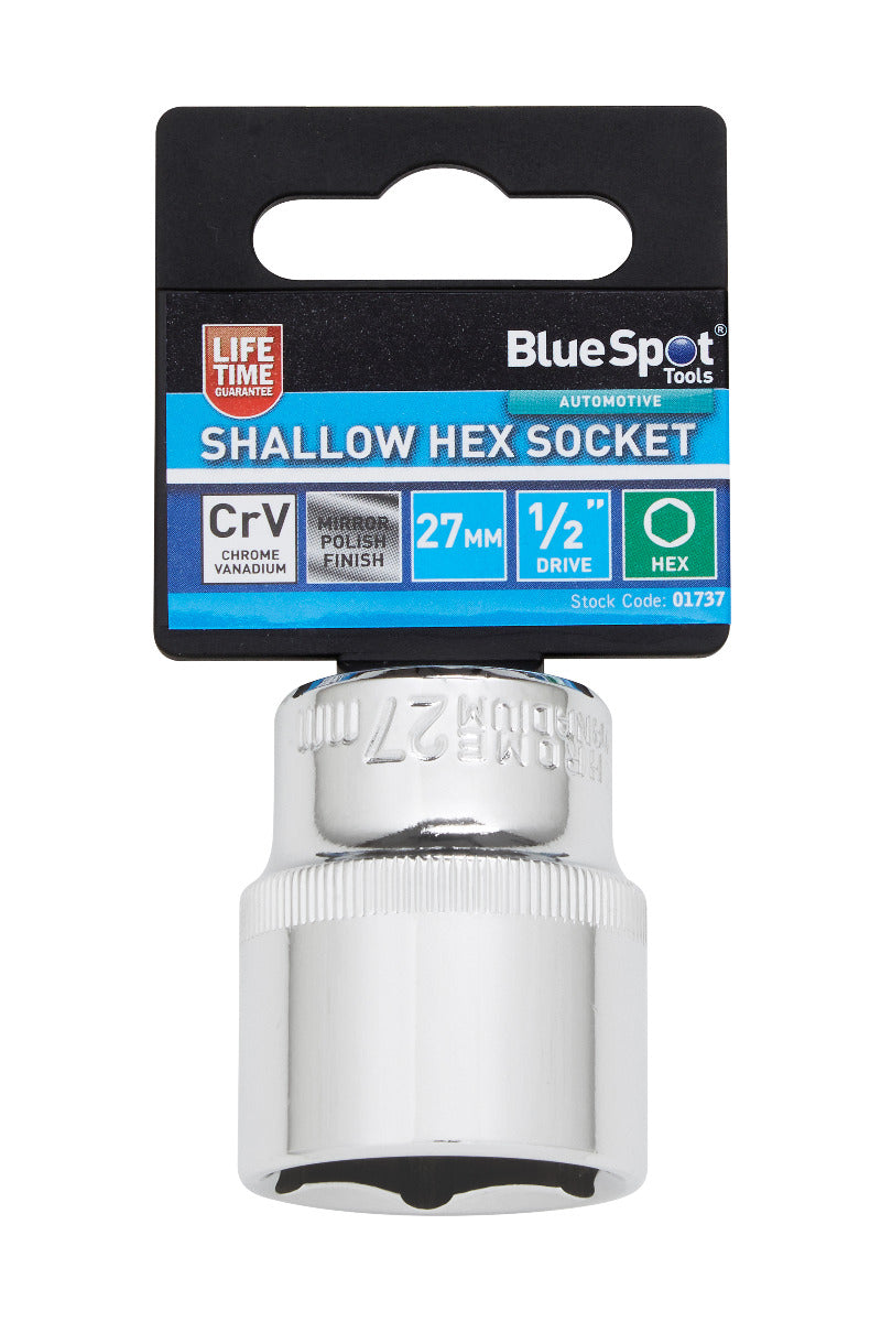 Blue Spot Tools Individual Shallow Hex Socket (27mm)