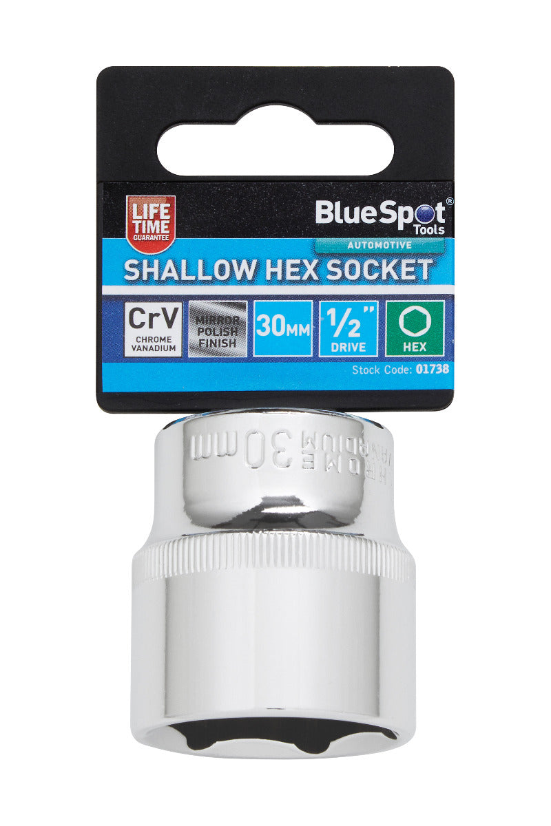Blue Spot Tools Individual Shallow Hex Socket (30mm)