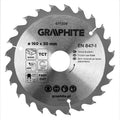 GRAPHITE Saw blade, widia, 160 x 30 mm, 24 teeth — 57T209