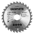 GRAPHITE Saw blade, widia, 160 x 30 mm, 30 teeth — 57T210
