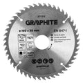 GRAPHITE Saw blade, widia, 160 x 30 mm, 48 teeth — 57T212
