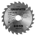 GRAPHITE Circular saw blades with HM tips 180 x 30mm, 24 teeth — 57T214