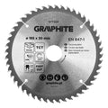 GRAPHITE Saw blade, widia, 185 x 30 mm, 48 teeth — 57T220