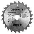 GRAPHITE Saw blade, widia, 190 x 30 mm, 24 teeth — 57T222