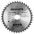 GRAPHITE Saw blade, widia, 190 x 30 mm, 40 teeth — 57T223