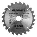 GRAPHITE Saw blade, widia, 200 x 30 mm, 24 teeth — 57T225