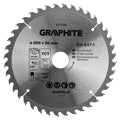 GRAPHITE Saw blade, widia, 200 x 30 mm, 40 teeth — 57T226