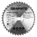 GRAPHITE Saw blade, widia, 300 x 30 mm, 40 teeth — 57T232