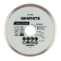 GRAPHITE Full diamond cutting disc, 115 x 22.2 mm, wet — 57T300