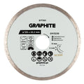 GRAPHITE Full diamond cutting disc, 125 x 22.2 mm, wet — 57T301