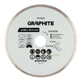 GRAPHITE Full diamond cutting disc, 180 x 25.4 mm, wet — 57T303