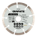 GRAPHITE Segmented diamond cutting disc, 115 x 22.2 mm, dry — 57T305