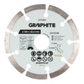 GRAPHITE Segmented diamond cutting disc, 125 x 22.2 mm, dry — 57T307