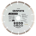 GRAPHITE Segmented diamond cutting disc, 180 x 25.4 mm, dry — 57T312