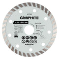 GRAPHITE Turbo cutting diamond disc, 125 x 22.22 mm, dry — 57T317