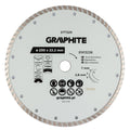 GRAPHITE Turbo cutting diamond disc, 230 x 22.22 mm, dry — 57T320