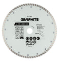 GRAPHITE Turbo cutting diamond disc, 230 x 22.22 mm, dry and wet — 57T321